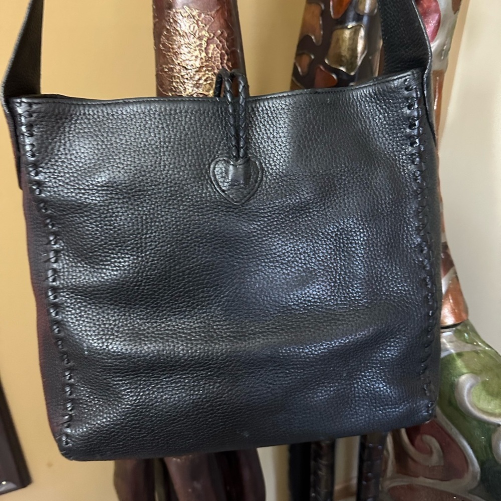 COPY - Vintage Brighton classic shoulder bag in black pebbled leather. - Picture 5 of 5